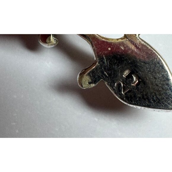 Estate Sterling Silver 925 Tiger Eye Drop Dangle Earrings Hook 3.56g Boho Chic - Picture 4 of 7